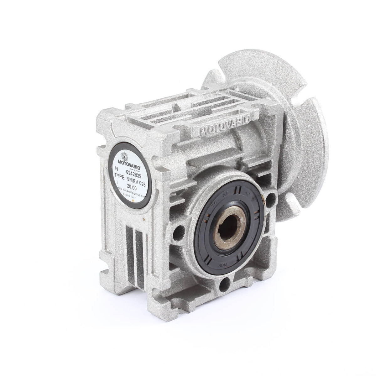 NMRV025 30:1 Worm Gearbox - 11mm Hollow Output Bore, IEC 56 Input, Aluminium